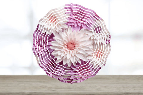 Aster Flowers Wind Spinner Sublimation Regulrcrative 