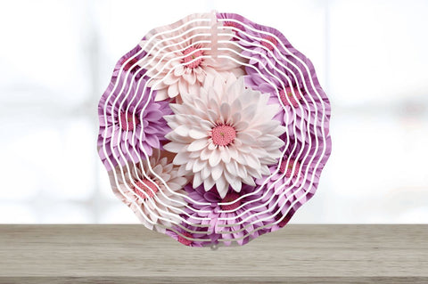 Aster Flowers Wind Spinner Sublimation Regulrcrative 