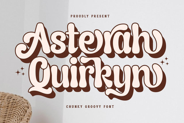 Asterah Quirkyn - Chunky Groovy Font Font Letterena Studios 