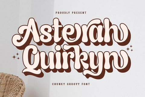 Asterah Quirkyn - Chunky Groovy Font Font Letterena Studios 