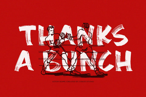 Asthon Hawk - Textured SVG Font Font Timur type 