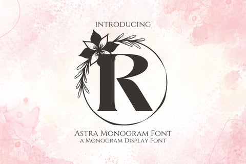 Astra Monogram Font Dm Letter Studio 