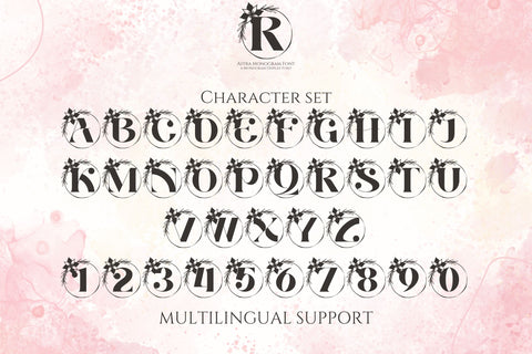 Astra Monogram Font Dm Letter Studio 
