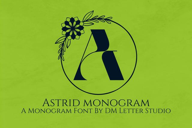 Astrid Monogram Font Dm Letter Studio 