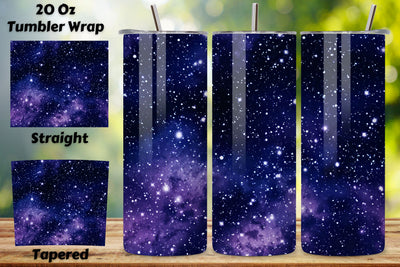 Astro Nebula Shimmer Ombre Tumbler Wrap, seamless wrap png Sublimation FloridPrintables 