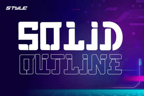 Astro Volta - Outlined Futuristic Display Font Font Mozzatype 