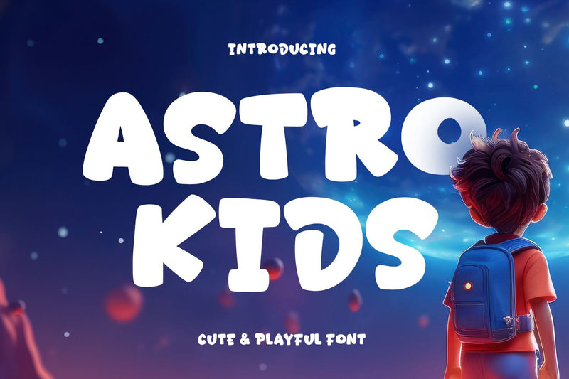 ASTROKIDS - Game Font Font Mozarella 