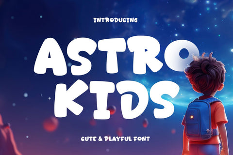ASTROKIDS - Game Font Font Mozarella 