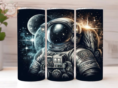 Astronaut 20oz Tumbler Png, Straight & Tapered Tumbler Png, Outer Space Tumbler Png, Digital Download PNG Sublimation Lara' s Designs 