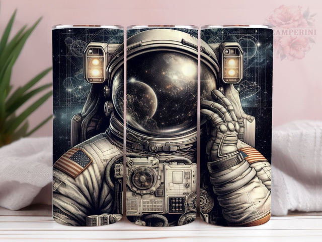 Astronaut 20oz Tumbler Wrap PNG, Outer Space Tumbler Png, Straight & Tapered Tumbler Wrap, Instant Digital Download Sublimation Li Zamperini 