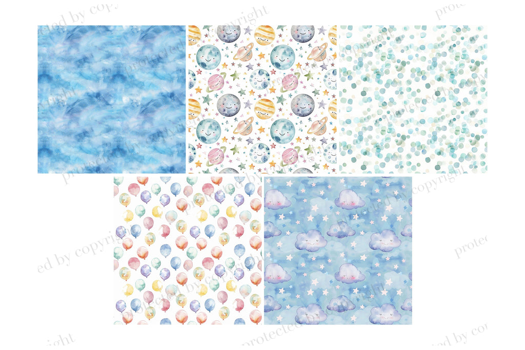 Astronaut Digital Paper | Space Seamless Pattern - So Fontsy
