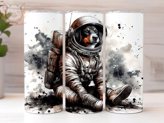 Astronaut Dog 20oz Tumbler, Space Dog Tumbler Png, Funny Animal in Space Sublimation Design, Digital, Digital Download PNG Sublimation Lara' s Designs 