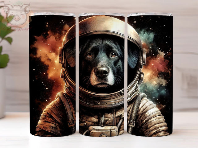 Astronaut Dog 20oz Tumbler, Space Dog Tumbler Png, Funny Animal in Space Sublimation Design, Digital, Digital Download PNG Sublimation Lara' s Designs 
