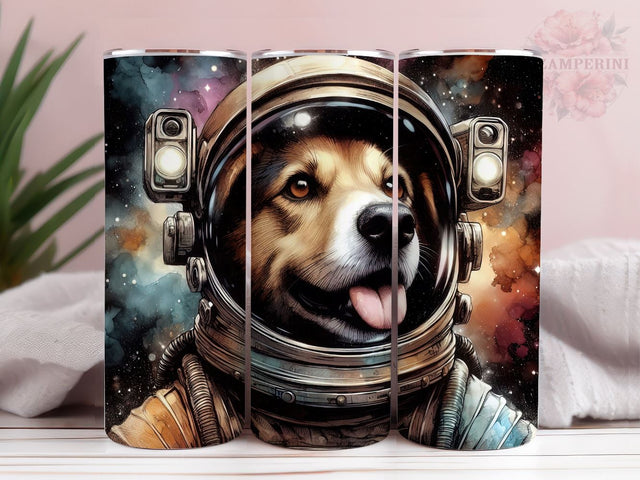 Astronaut Dog in Space Tumler PNG, Funny Animal in Space 20oz Tumbler Wrap PNG, Straight & Tapered Tumbler Wrap, Instant Digital Download Sublimation Li Zamperini 