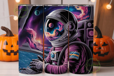 Astronaut Galaxy 20oz Tumbler Wrap Sublimation PixelChick 