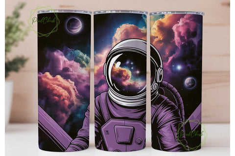 Astronaut Galaxy 20oz Tumbler Wrap Sublimation PixelChick 