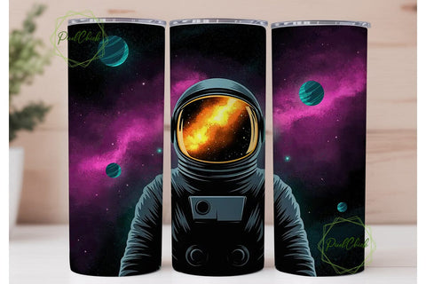 Astronaut Nebula 20oz Tumbler Wrap Sublimation PixelChick 