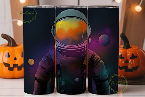 Astronaut Nebula 20oz Tumbler Wrap Sublimation PixelChick 