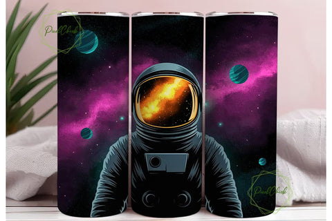 Astronaut Nebula 20oz Tumbler Wrap Sublimation PixelChick 