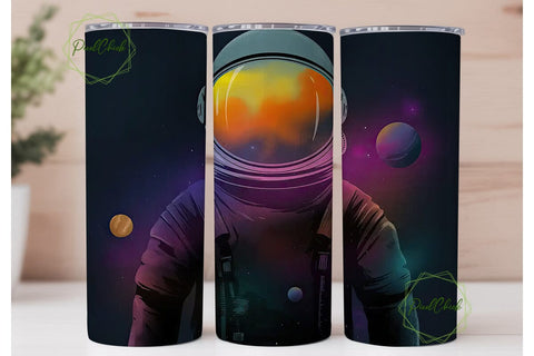 Astronaut Nebula 20oz Tumbler Wrap Sublimation PixelChick 