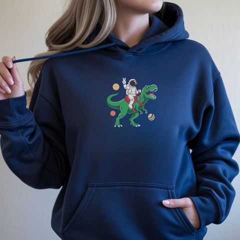 Astronaut Riding Dinosaur Embroidery Design – Space T Rex Funny Cosmic Adventure Machine Embroidery File Embroidery/Applique DESIGNS PatternFeed8 