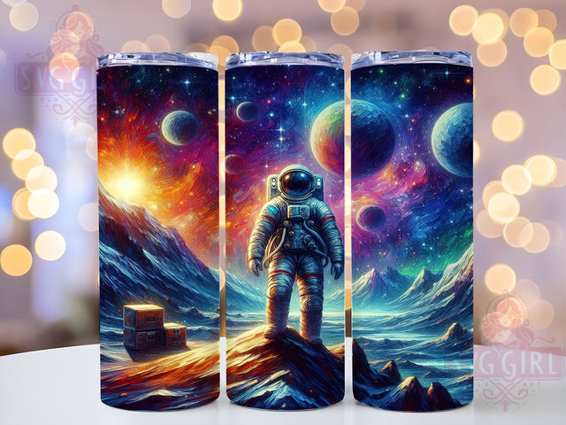 Astronaut Space 20oz Tumbler Wrap Sublimation Design, Straight Tapered Tumbler Wrap, Galaxy Tumbler Png, Instant Digital Download Sublimation SvggirlplusArt 