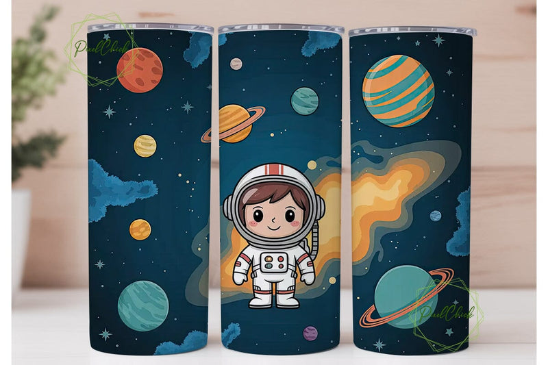 Astronaut Space 20oz Tumbler Wrap Sublimation PixelChick 