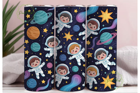 Astronaut Space 20oz Tumbler Wrap Sublimation PixelChick 