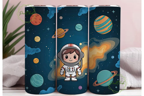 Astronaut Space 20oz Tumbler Wrap Sublimation PixelChick 