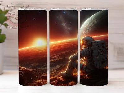 Astronaut Space 3D 20oz Cosmic Tumbler, Astronaut Tumbler, Space Design, 3D Wrap, 20oz Sublimation, Cosmic Gift, Sci-Fi Decor, Galaxy Art Sublimation Lara' s Designs 
