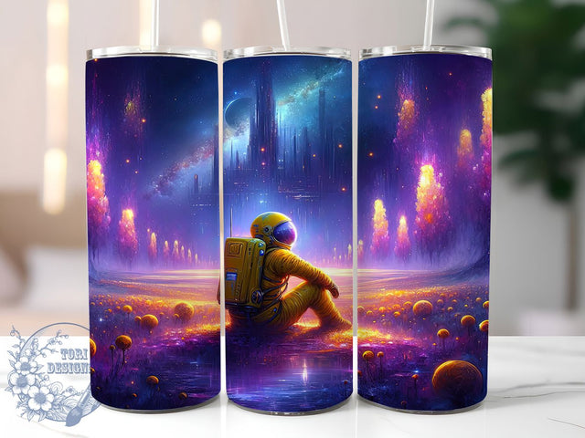 Astronaut Space Galaxy Tumbler Wrap, Space Galaxy Sublimation, Cosmic Drinkware Design, 20oz Skinny Tumbler Wrap, Outer Space Sublimation Wrap, Planet And Stars Tumbler, Sci Fi Galaxy Design Sublimation ToriDesigns 