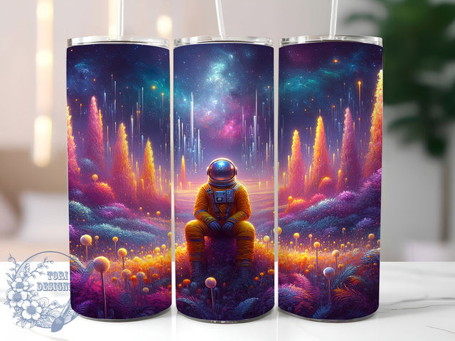 Astronaut Space Galaxy Tumbler Wrap, Space Galaxy Sublimation, Cosmic Drinkware Design, 20oz Skinny Tumbler Wrap, Outer Space Sublimation Wrap, Planet And Stars Tumbler, Sci Fi Galaxy Design Sublimation ToriDesigns 