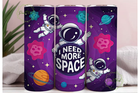 Astronaut Space Tumbler Wrap Sublimation PixelChick 