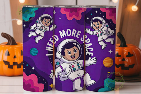 Astronaut Space Tumbler Wrap Sublimation PixelChick 