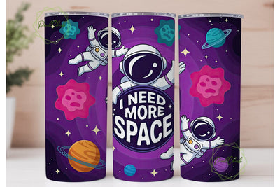 Astronaut Space Tumbler Wrap Sublimation PixelChick 