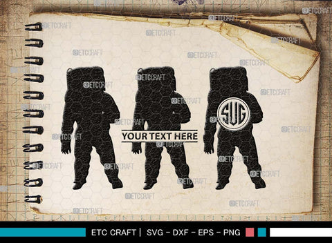 Astronauts Monogram, Astronauts Silhouette, Astronauts SVG, Space Suit Svg, Space Man Svg, Planet Svg, Space Ship Svg, SB00514 SVG ETC Craft 