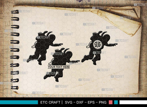 Astronauts Monogram, Astronauts Silhouette, Astronauts SVG, Space Suit Svg, Space Man Svg, Planet Svg, Space Ship Svg, SB00514 SVG ETC Craft 