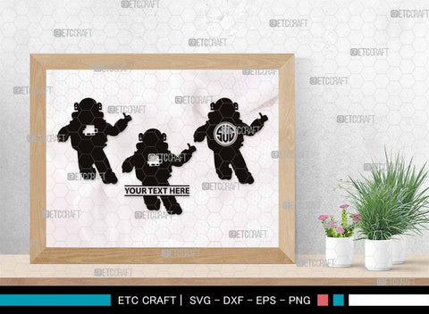 Astronauts Monogram, Astronauts Silhouette, Astronauts SVG, Space Suit Svg, Space Man Svg, Planet Svg, Space Ship Svg, SB00514 SVG ETC Craft 