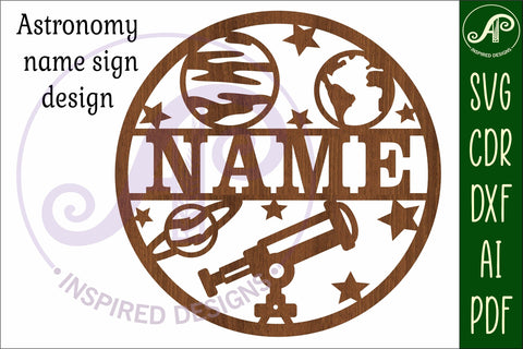 Astronomy, space name sign svg laser SVG APInspireddesigns 