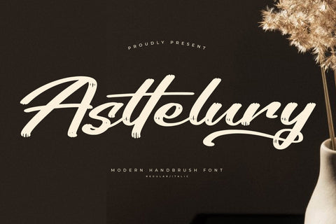 Asttelury - Modern Handbrush Font Font Letterena Studios 