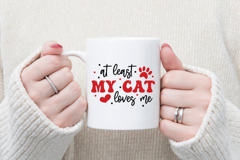 At Least My Cat Loves Me, Anti Valentine SVG SVG CraftLabSVG 