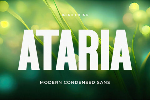 Ataria - Modern Condensed Sans Font studioalmeera 