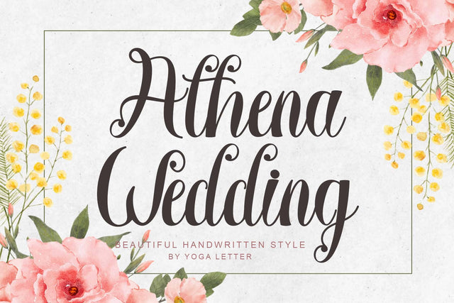 Athena Wedding Font Prasetya Letter 
