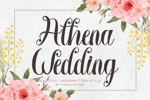 Athena Wedding Font Prasetya Letter 