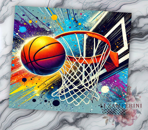 Athletic Basketball Sports Tumbler Wrap, Sports Tumbler Wrap, 20oz Sublimation Tumbler, Basketball Gift, Athletic Drinkware, Custom Sports Decor, Basketball Lover Gift Sublimation Li Zamperini 