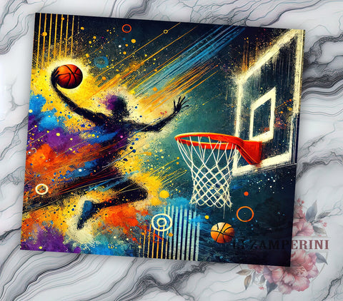 Athletic Basketball Sports Tumbler Wrap, Sports Tumbler Wrap, 20oz Sublimation Tumbler, Basketball Gift, Athletic Drinkware, Custom Sports Decor, Basketball Lover Gift Sublimation Li Zamperini 