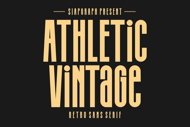 Athletic Vintage - Retro Sans Serif Font Font Masyafi Studio 