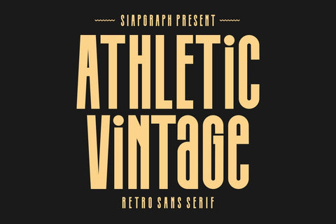 Athletic Vintage - Retro Sans Serif Font Font Masyafi Studio 