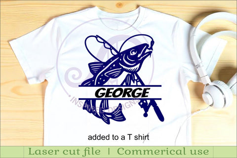 Atlantic Cod fish name sign svg laser cut file SVG APInspireddesigns 