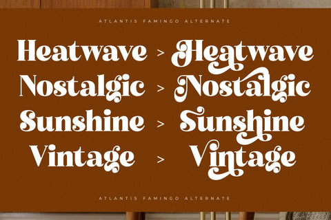 Atlantis Famingo - Retro Serif Font Font Letterena Studios 
